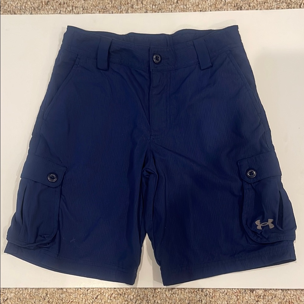 Under Armour Big Boys Dark Blue Cargo Shorts